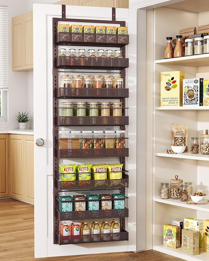 SNTD 8 Tiers Over the Door Organizer, Bronze | Pantry Door Organizers and by SNTD