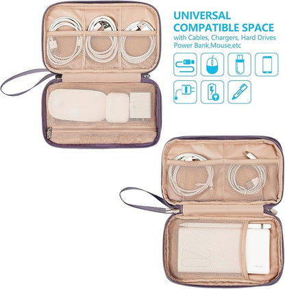 NISHEL Travel Cord Organizer Case, Double Layers Tech Electronic Bag, Essentials - Image 2
