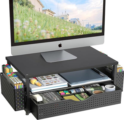 Spacrea Desk Organizer and Accessories, Computer Monitor Stand Riser by Spacrea