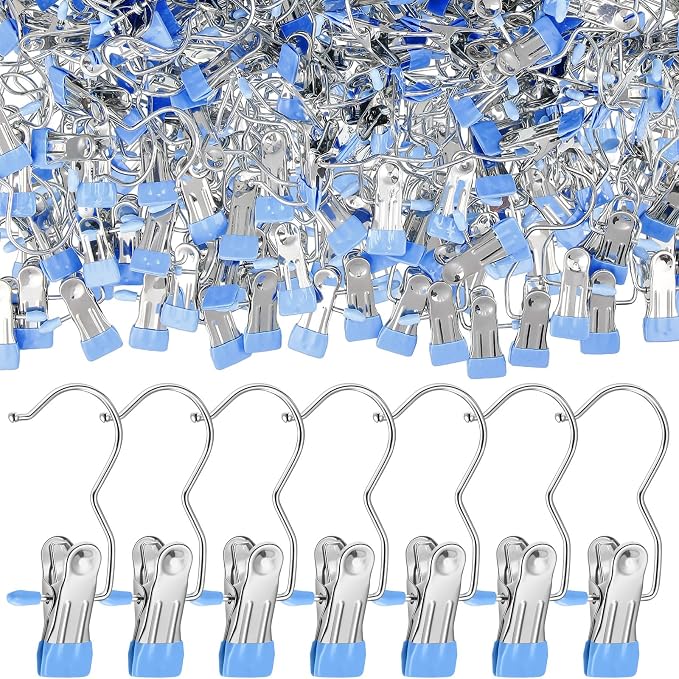 Yinder 250 Pcs Boot Hangers Clips Laundry Hooks Hanging Stainless Steel Clothes - Image 9