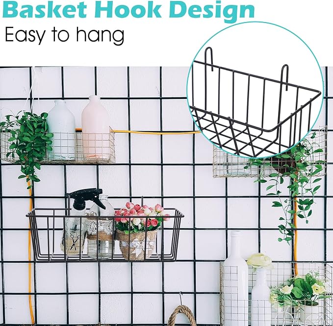 10 PCS Hanging Wire Baskets for Organizing - Image 4