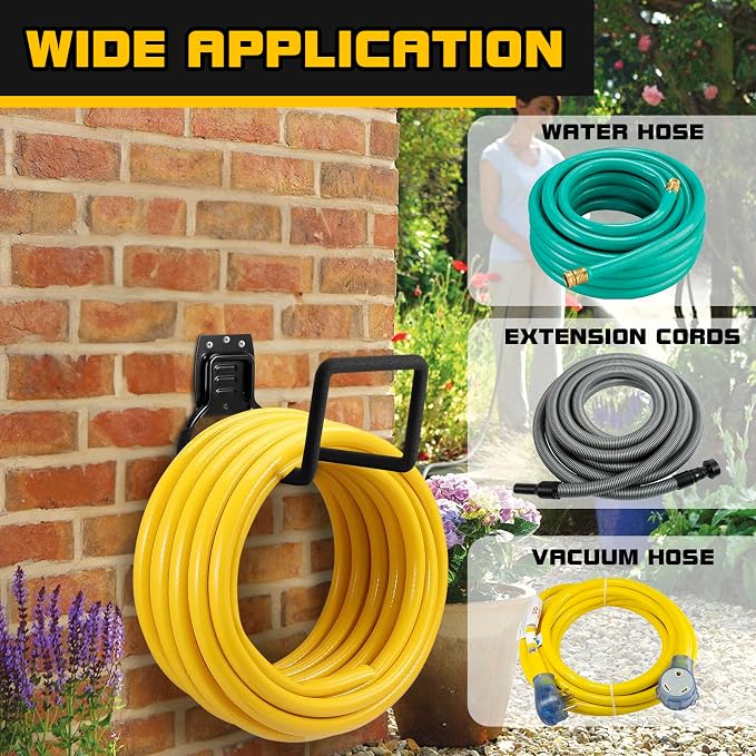 Garden Hose Holder, Metal Wall Mounted Water Hose Reel - Image 6