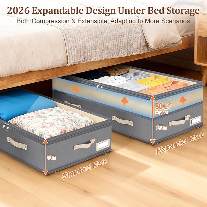 Dolicer 2 Pack Under Bed Storage - Image 2