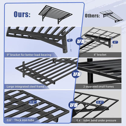2-Pack 2x3ft Garage Shelving Wall Mounted, 400LB Capacity - Image 5