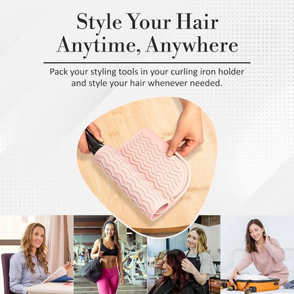 Vanity Accessories Heat Resistant Mat – Silicone Flat Iron & Curling Iron Holder - Image 4