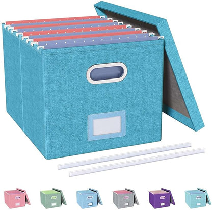 File Organizer with Lid, File Box, File Cabinet by Oterri