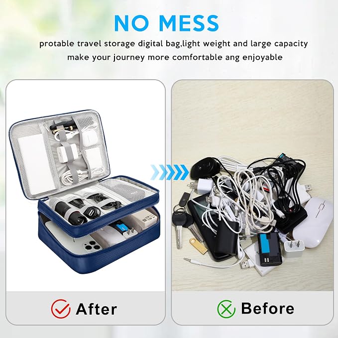 CILLA Electronic Organizer Travel Case, Travel Cord Organizer Case Portable - Image 4