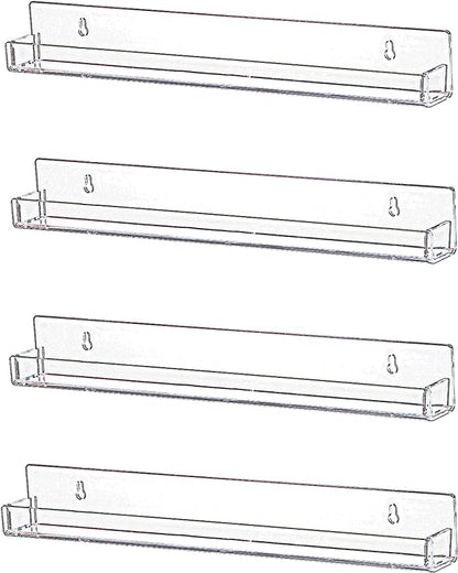 IEEK 4 PCS Floating Invisible Kids Bookshelf Wall Mounted Nail Polish Rack by IEEK