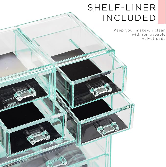 Sorbus Clear Cosmetic Makeup Organizer - Image 6