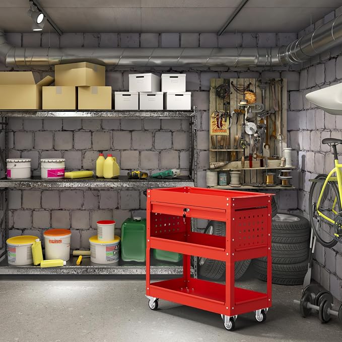 3 Tier Tool Cart on Wheels - Image 7
