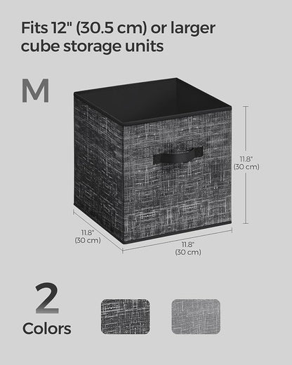 SONGMICS Storage Cubes, 11.8 x 11.8 x 11.8 Inches Non-Woven Fabric Bins - Image 6