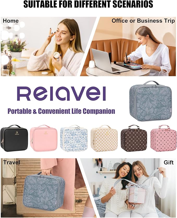 Relavel Travel Makeup Bag With LED Mirror - Image 8