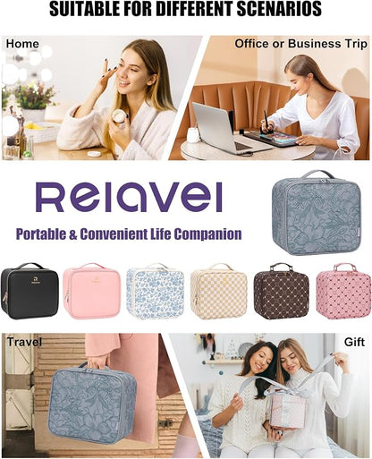 Relavel Travel Makeup Bag With LED Mirror - Image 8