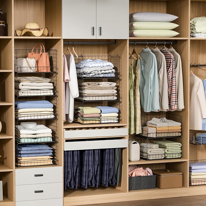 Yociyoga 5-Tier Stackable Closet Organizers and Storage Shelves, Closet Shelf - Image 6