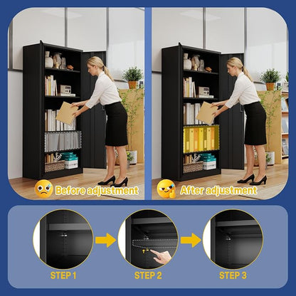 Metal Garage Storage Cabinet, Home Office, Office Cabinet - Image 6