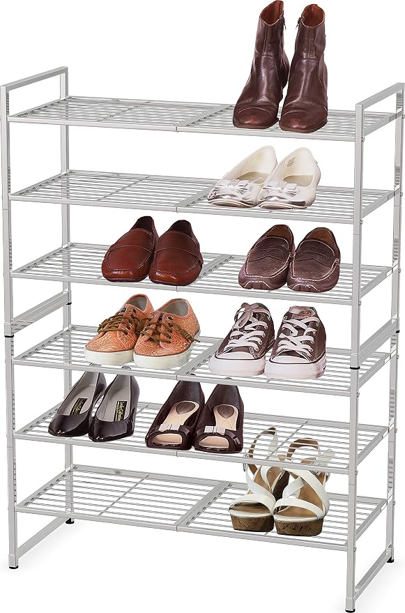 Simple Houseware 3-Tier Stackable Shoes Rack Storage Shelf - Image 3