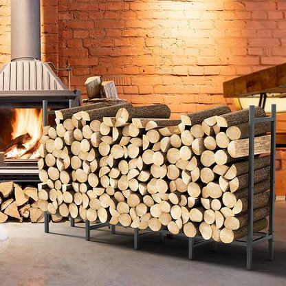 5.3ft Outdoor Indoor Firewood Rack Holder - Image 7