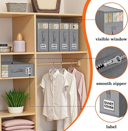 WOWBOX Sheet Organizers and Storage, Closet Bed Sheet Organizer Under Bed - Image 2