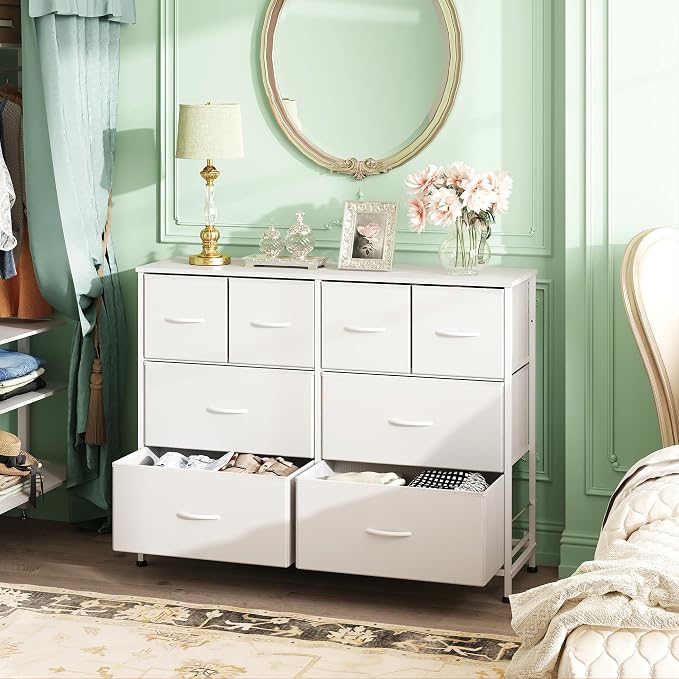 WLIVE Wide Dresser for Bedroom, 8 Drawer Chest of Drawers, Wide storage design - Image 4
