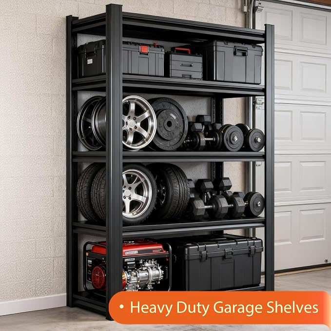 Heavy Duty Storage Shelves Unit, Adjustable Metal Garage Shelving, 3500LBS - Image 7