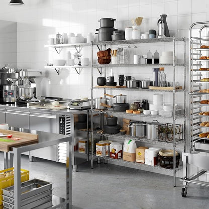 14" Deep x 54" Wide x 74" Height Wire Shelving Kit | 6-Tier | NSF Commercial - Image 5