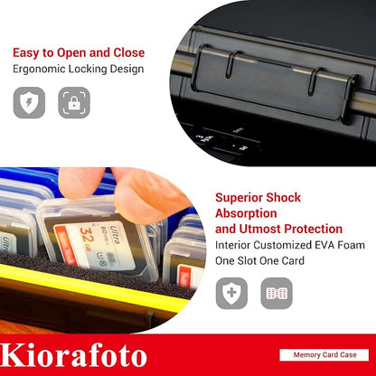 Kiorafoto SD Card Case with 36 Pack Individual Clear Plastic Memory Card Holders - Image 5