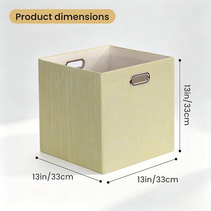 Posprica Foldable Storage Bins, 13×13×13 Storage Cubes Boxes Baskets Containers - Image 2