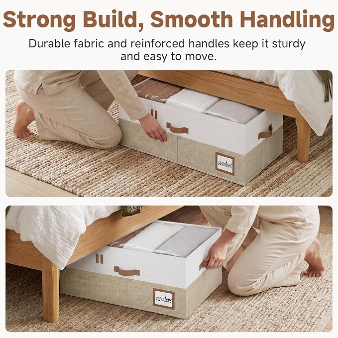StorageWorks Under Bed Storage Bins, Handles and Label Holder, 20.5 Gallon - Image 4