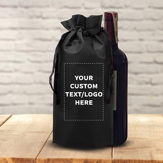 DISCOUNT PROMOS Non-Woven Vineyard Two Bottle Wine Bags - Image 7