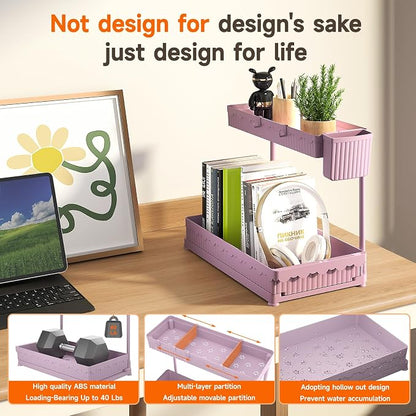 Sevenblue 3 Pack Multi-Purpose Pull-Out Storage Organizers, 2-Tier L-Shaped - Image 5