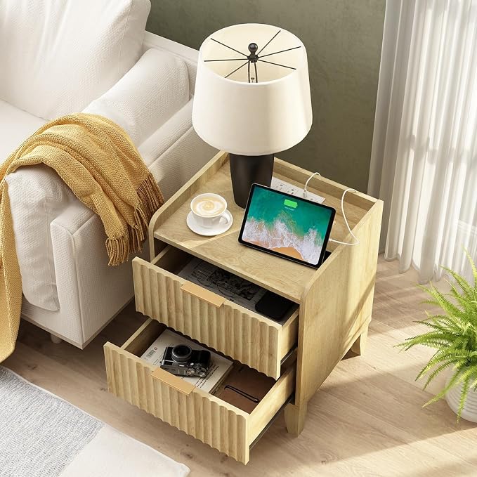 Wnutrees Fluted Nightstand - Image 4