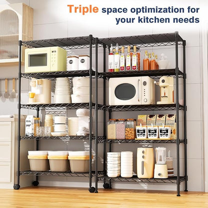 5-Tier Heavy Duty Wire Shelving Unit, Wire Shelf Racks - Image 3