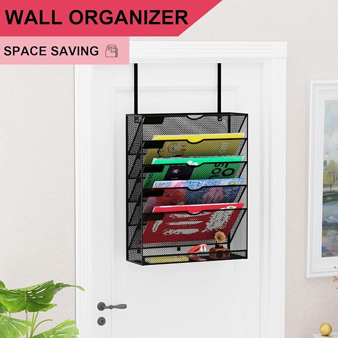 6-Tier Hanging File Organizer Office Cubicle Accessories - Image 2