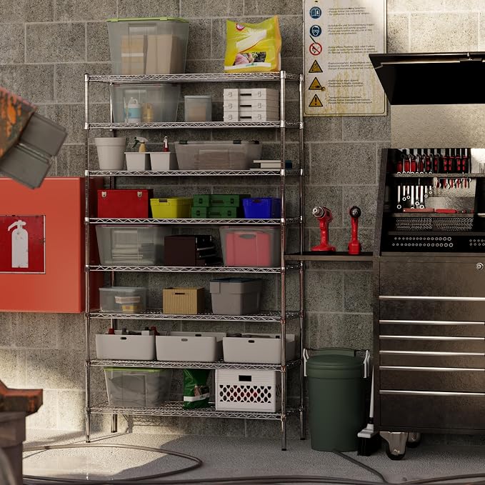 18" Deep x 48" Wide x 86" Height Wire Shelving Kit | 8-Tier | NSF Commercial - Image 7