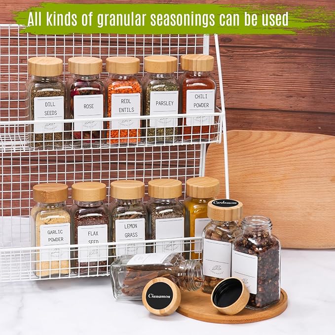 24 Pack 6 oz Glass Spice Jars - Image 6