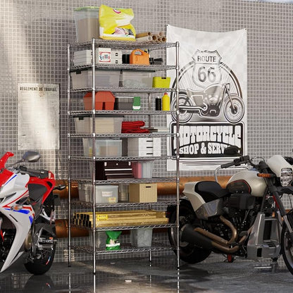 24" Deep x 36" Wide x 86" Height Wire Shelving Kit | 10-Tier | NSF Commercial - Image 2