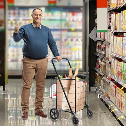 Foldable Shopping Utility Cart Portable Grocery Cart - Image 2