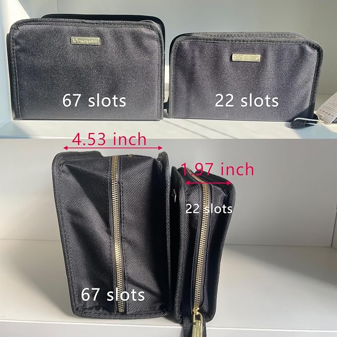 ROWNYEON Lipstick Organizer Bag Portable, Makeup Artist Storage, Large Capacity - Image 7