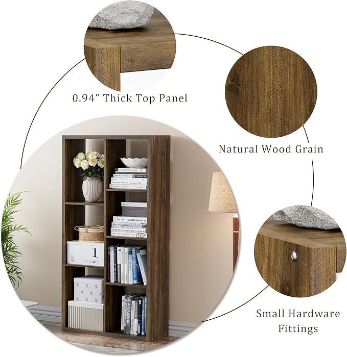 Cube Storage Organizer Bookcase, Decorative 11 inch Open Back Cubical Shelf - Image 7