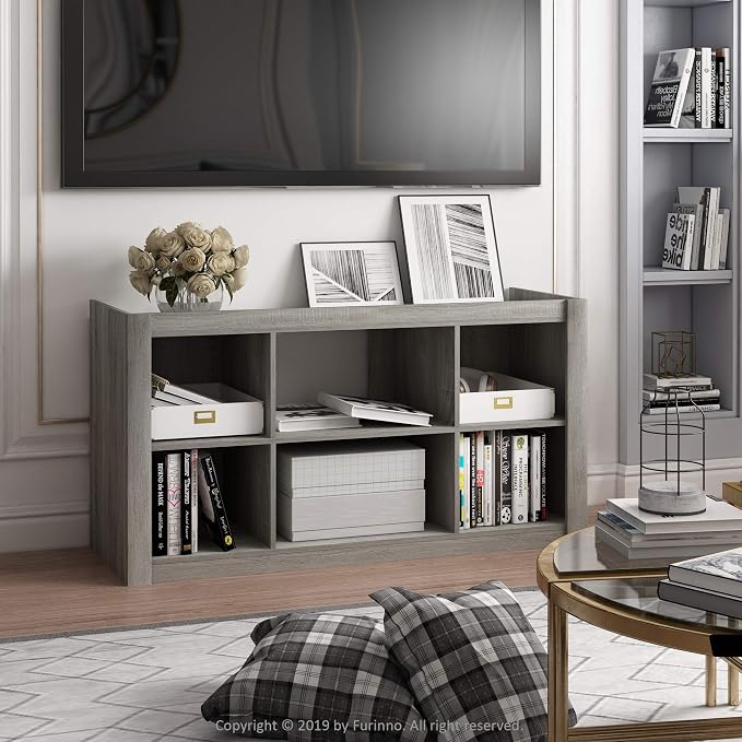 Furinno Bookcases Classic Bookshelf Storage Shelves, French Oak - Image 2