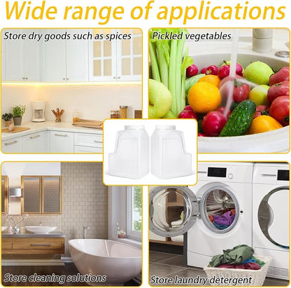 Yesland 2 Pcs White Plastic Gallon Jar - Image 7