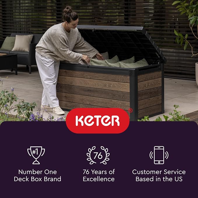 Keter Marvel Plus 71 Gallon Resin Deck Box-Organization and Storage - Image 11