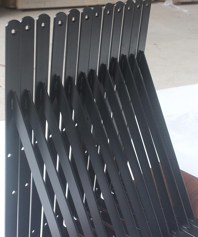 30 Pack L18 x H 12" Black Heavy Duty Shelf Brackets - Image 3
