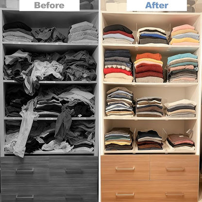Purse Organizer for Closet Shelf Dividers: 8-Pack Adjustable Clear Acrylic Bag - Image 5