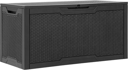 YITAHOME 100 Gallon Outdoor Storage Box, Large Water Resistant Resin Deck Box by YITAHOME