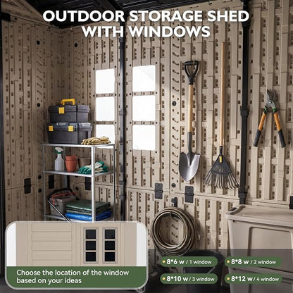 Aoxun 8x6 Ft Outdoor Storage Shed - Image 6