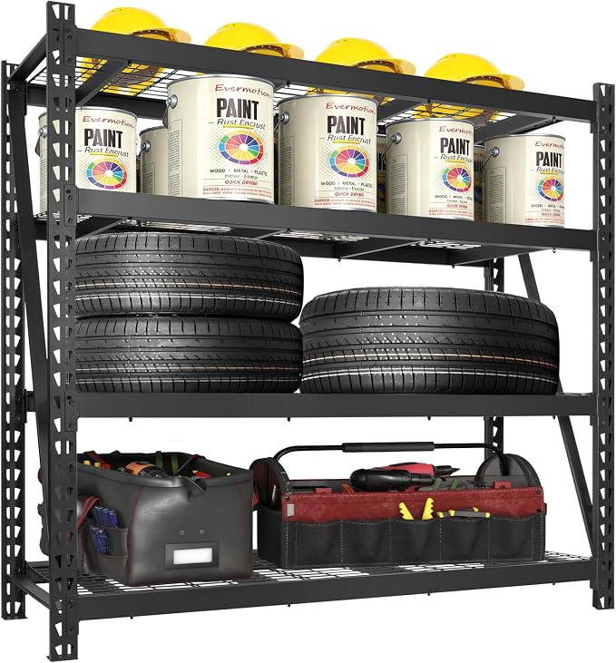 BILT HARD 72" W x 24" D Heavy Duty Garage Shelving, 5-Tier Industrial Metal by BILTHARD