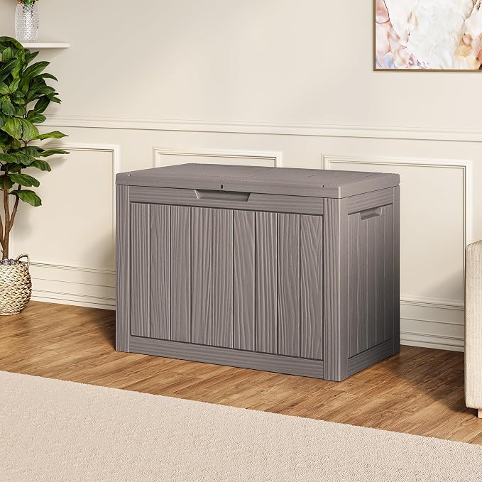 Outdoor Storage Box, Weather-Resistant Resin Deck Box - Image 6