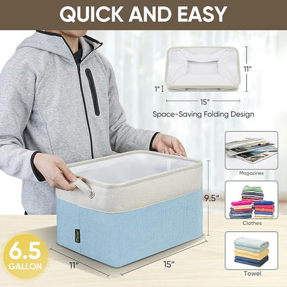 BALEINE 4 Pack Fabric Storage Bins - Image 7