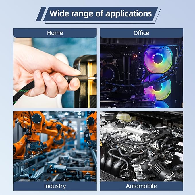 Expandable Braided Sleeving, PET Automotive Wire Loom, Flexible Cable Management - Image 7